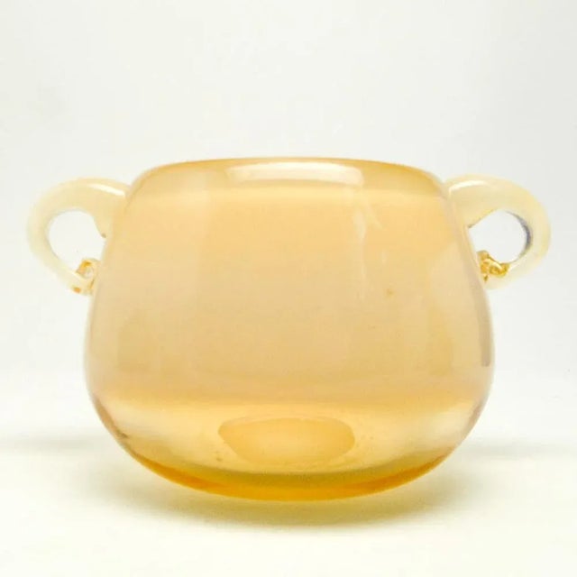 Ivory Vase by J. Słuczan-Orkusz for Cracow Institute for Glassworks, Poland, 1970s For Sale - Image 8 of 8