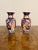 Quality pair of small antique Japanese imari vases, having a quality pair of antique Japanese imari vases, with bulbous...