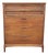 1960s Mid Century Walnut Highboy by Lane For Sale