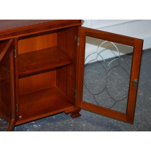 Vintage Glazed Bookcase in Yew Wood For Sale - Image 10 of 18