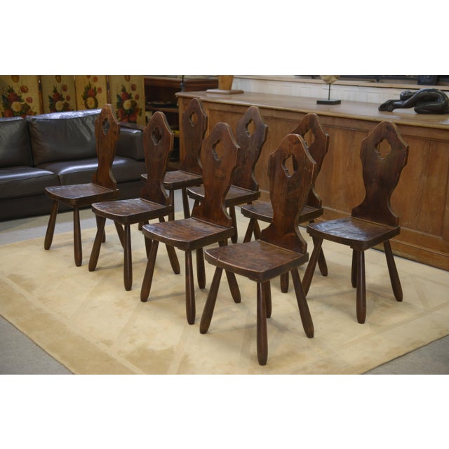 Vintage Monastery Chairs, 1950s, Set of 8 For Sale - Image 12 of 12