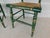 L Hitchcock Green Rush Bottom Stenciled Chairs - a Pair - Traditional Style - Approx 40 years old Good Condition, original...