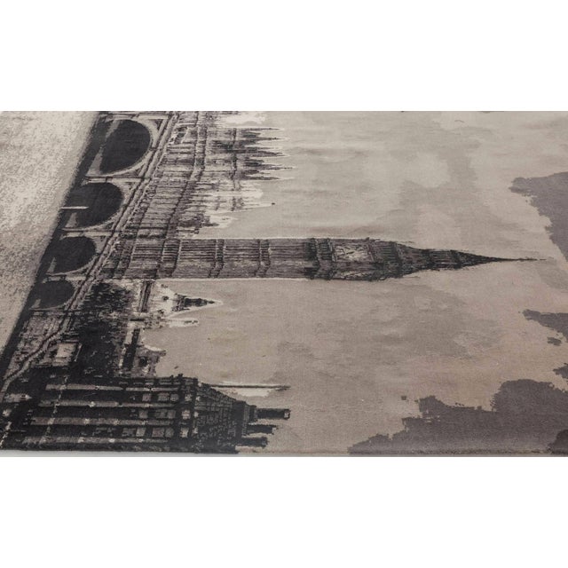 Modern Contemporary Big Ben Design Handwoven Wool Rug by Doris Leslie Blau For Sale - Image 3 of 4