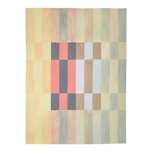 Mixed Media Grid Painting For Sale