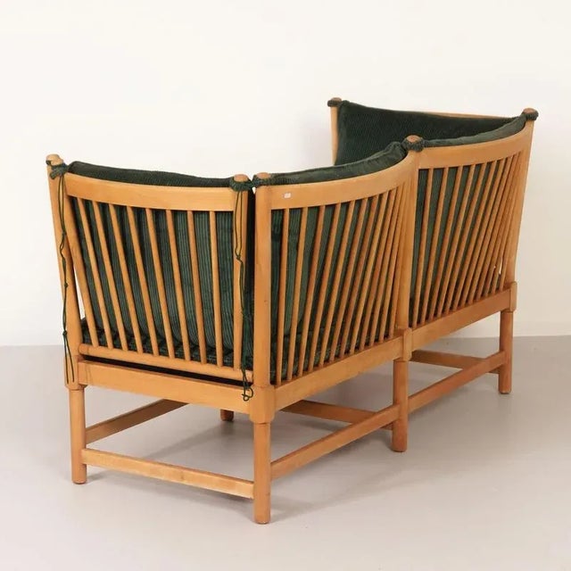 Spoke-Back Sofa by Borge Morgensen for Fritz Hansen, 1963 For Sale - Image 9 of 12