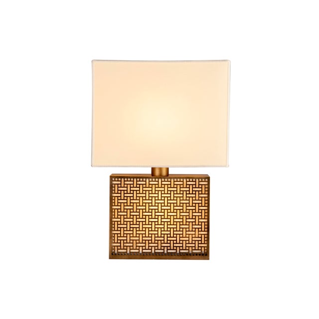Contemporary Italian Sculptural Andromeda Table Lamp in Burnished Metal For Sale - Image 3 of 6