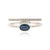 14k Gold Modern Blue Sapphire & Diamond Beaded Double Band Ring Size 5.5 For Sale - Image 4 of 14