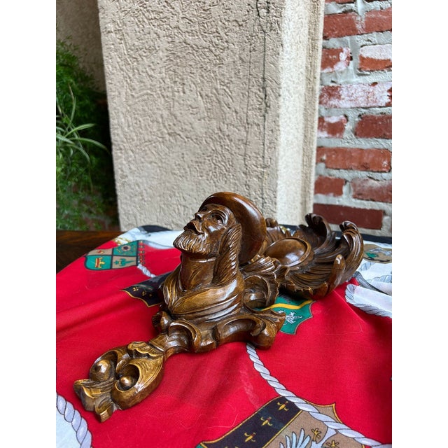 Antique French Wall Hanging Plaque Breton Brittany Carved Walnut C1890 For Sale - Image 9 of 18