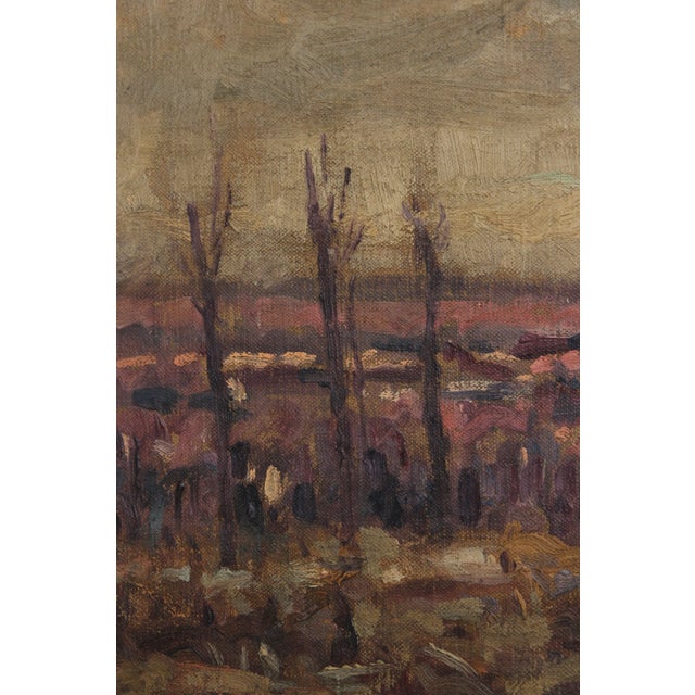 Framed Oil on Canvas Painting Wwi No Mans Land - Signed For Sale - Image 9 of 12