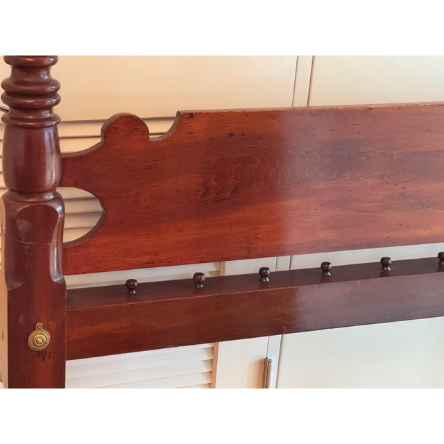 American Antique 1860 Handcrafted Mahogany Rope Bed For Sale - Image 3 of 6
