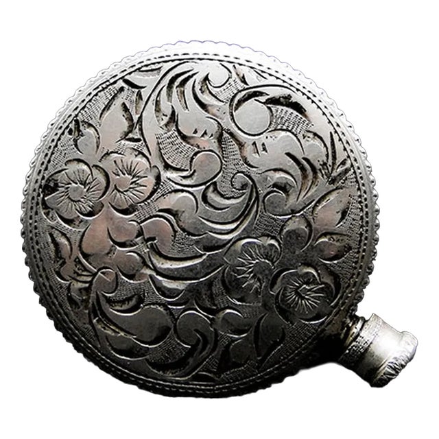 German Art Deco Silver Parfume Bottle, 1950s For Sale