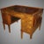 19th Century marquetry paneled kneehole desk with nine drawers and tapering legs. 43" x 29" x 30 1/2" Kneehole 18" by 25"....