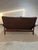 Brown Arne Norell Style Vintage Brown Leather Safari Loveseat Sofa For Sale - Image 8 of 12