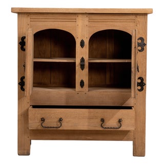 Oak Brutalist Buffet, Antique, France, Circa 1970 For Sale