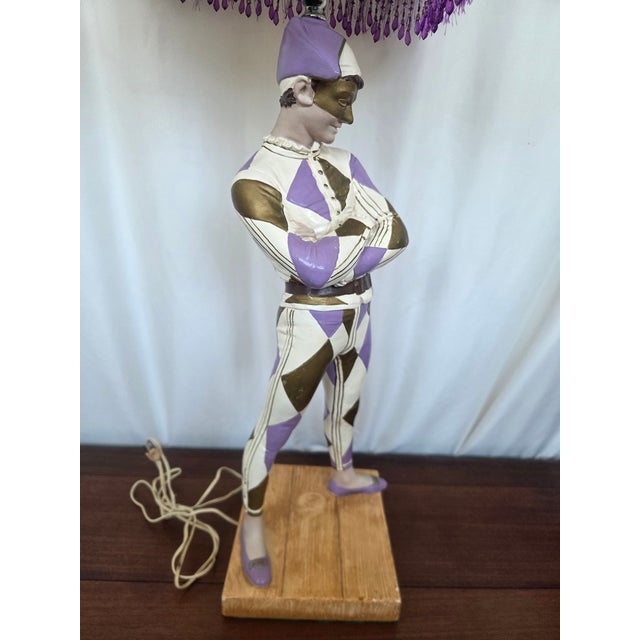 Mid 20th Century Marbro Art Deco Revival Harlequin Figural Lamp For Sale - Image 15 of 17