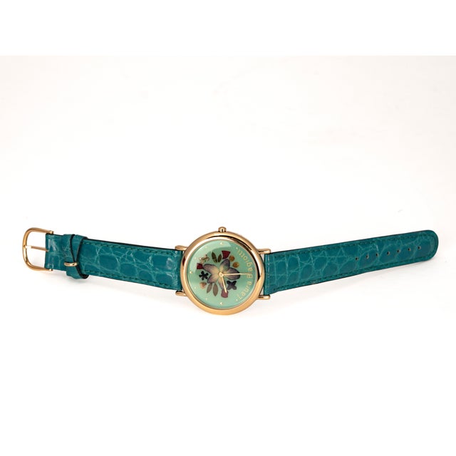 Vintage women's wristwatch by Laura Biagiotti (1990s), featuring Italian design and a Swiss movement. The key...