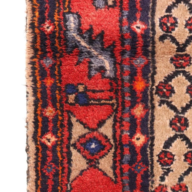 Malayer Rug in Cotton & Wool Heavy Knot, Middle East For Sale - Image 5 of 11