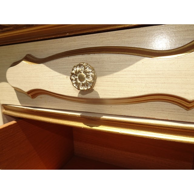 Dresser Vintage French Provincial Tallboy Dresser Lingerie Chest Brass #2 For Sale - Image 9 of 15