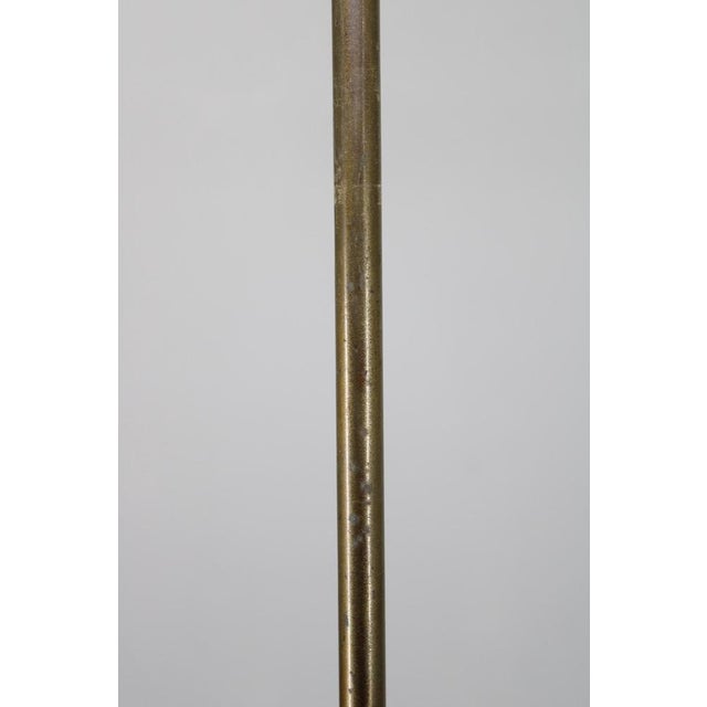 Art Deco Brass Chandelier with 6 Glass Shades, Former Czechoslovakia, 1930s For Sale - Image 12 of 16