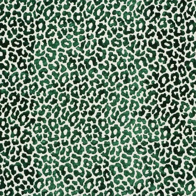 Sample - Schumacher X Timothy Corrigan Madeleine Velvet Fabric in Emerald For Sale