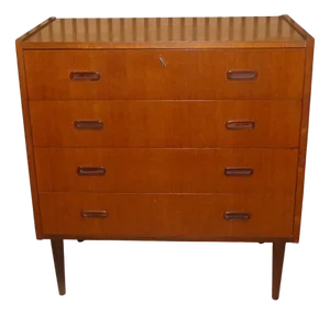 Teak Wide Chest of Drawers on Legs, 1960s