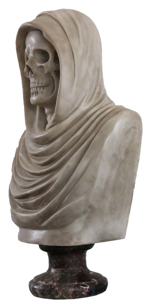 Italian Artist, Memento Mori Bust, 19th Century, Carrara Marble