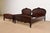 Baker Furniture Company Romweber Style Antique French Provincial Louis XV Carved Mahogany Twin Beds, Pair For Sale - Image 4 of 9