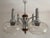 Brown Vintage Space Age Sputnik Chandelier in Chrome-Plated Metal, Wooden Accents and Clear Ribbed Glass Shades by Emi Poljčane, Yugoslav, 1970s For Sale - Image 8 of 18
