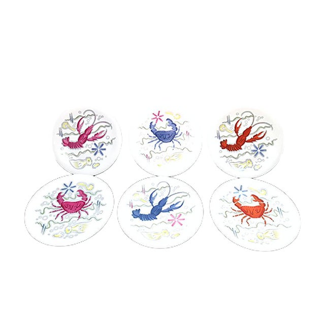 Swedish Plates from Hackefors, 1960s, Set of 6 For Sale