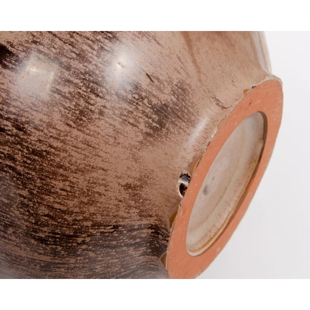 Mid Century Pottery Floor Vase Hand Thrown For Sale - Image 12 of 13