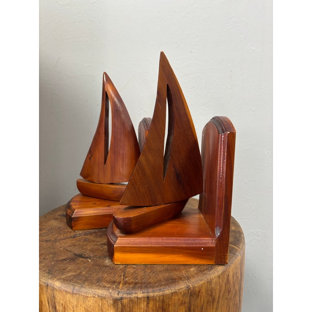 Vintage Sailboat Bookends For Sale - Image 4 of 7