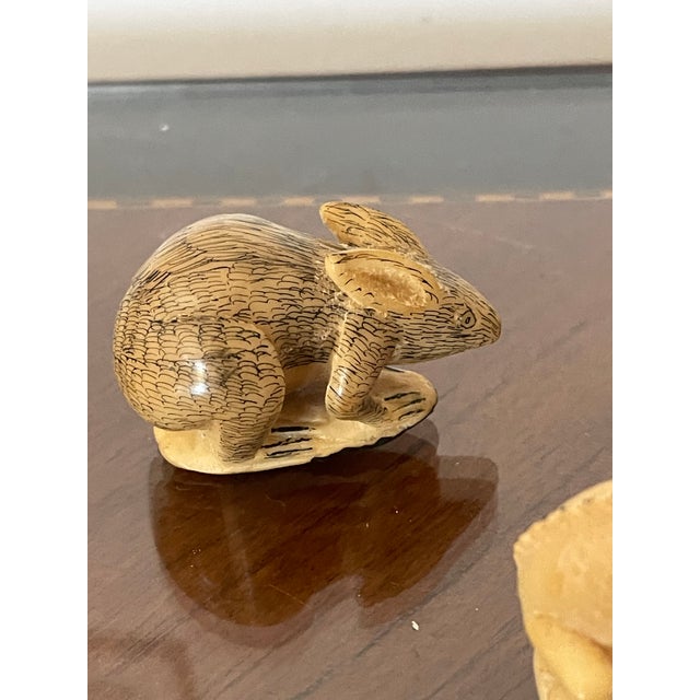 Sculpture Materials 1960s Mini Animalistic Artisan Carved Figurines For Sale - Image 7 of 7