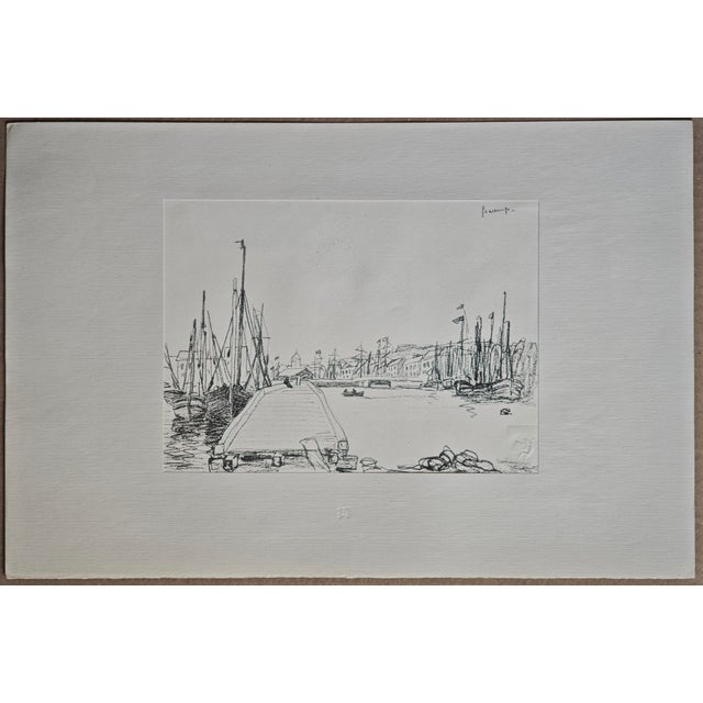 A lithograph after Claude Monet from "Die Skizzenmappe - Zeichnungen französische Meister des neunzehnten Jahrhunderts"...