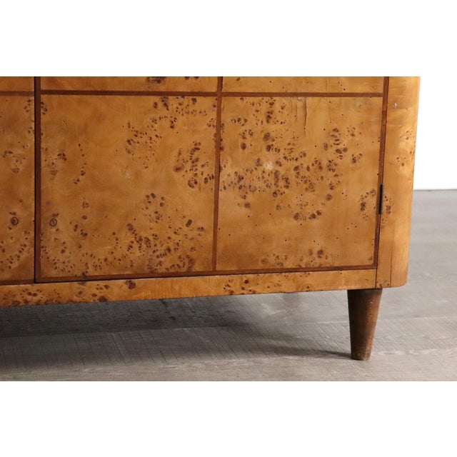 Art Deco Wardrobe in Burl Walnut, Italy, 1930s For Sale - Image 13 of 17