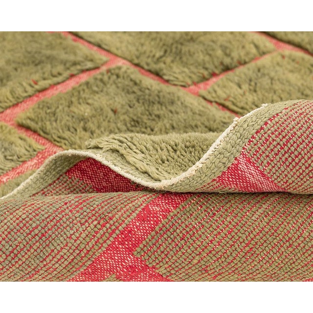 Oversize Hand-Knotted Moroccan Wool Rug | 11'2" X 7'6" | One of a Kind For Sale - Image 6 of 9