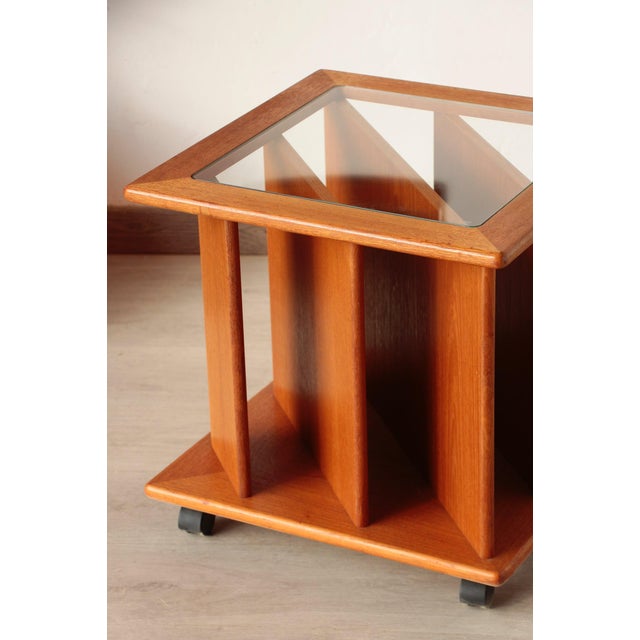 Vintage Teak Side Table with Magazine Rack & Casters from G Plan, 1960s For Sale - Image 12 of 18