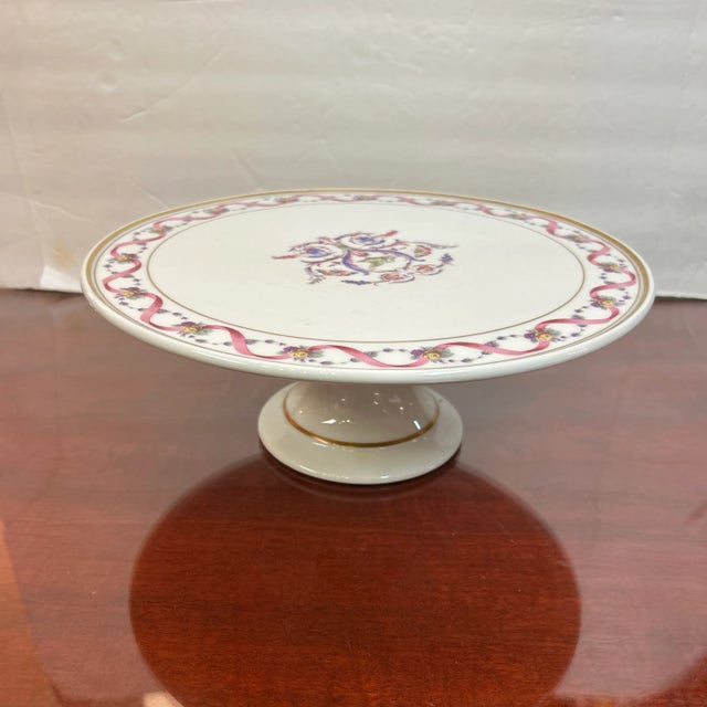 Richard Ginori Italy Porcelain Cake Plate Signed For Sale - Image 9 of 9