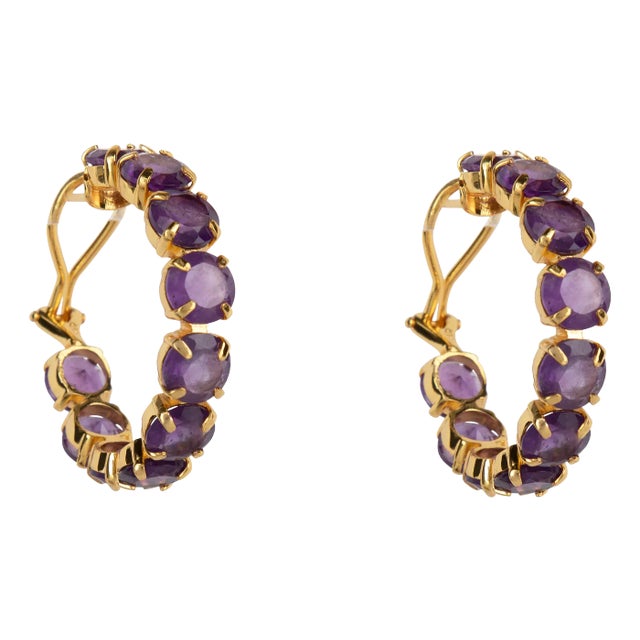 Elaine Hoops, Purple, Clip On For Sale