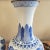 Blue Antique Qing Dynasty Chinoiserie Blue & White Porcelain Chrysanthemum Flower Vase Table Lamps - a Pair For Sale - Image 8 of 12