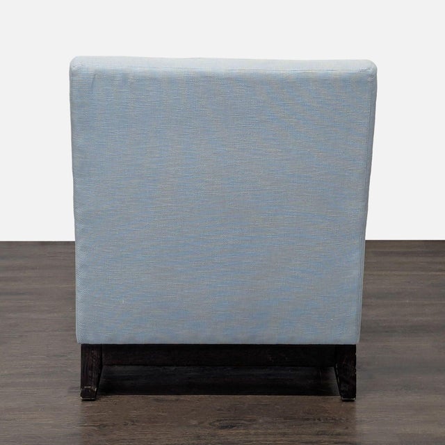 2010s West Elm Modern Lounge Chair in Light Blue Fabric For Sale - Image 5 of 7
