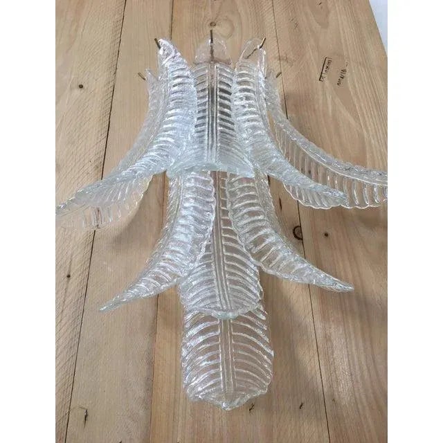 Murano glass wall sconce leaves Matt gold metal frame 2 x E14 bulbs (bulbs not included) Width 40 cm circa = 15.7" heigh...