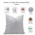 Fabdivine Handcrafted Block Print Cushion Cover 24x24 Inch Thick Cotton White-Chingari For Sale - Image 4 of 4