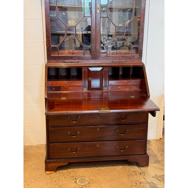 Late 18th Century English Mahogany Secretary Bookcase For Sale - Image 11 of 15