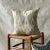 Ikat Raw Silk Square Decorative Pillow in Green, Tan For Sale - Image 4 of 5