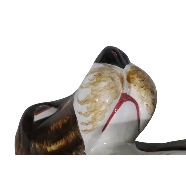 Glazed Majolica Basset Hound Made in Italy C. 1970/80's For Sale - Image 10 of 11