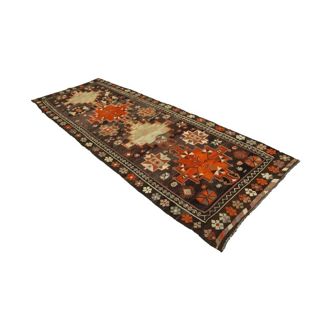 Traditional Vintage Turkish Kilim Rug For Sale - Image 3 of 7