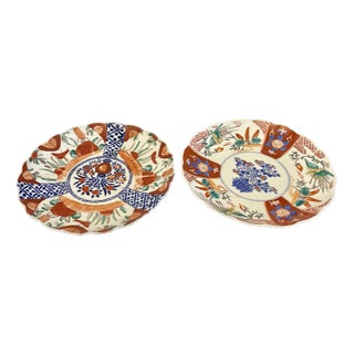 19th Century Japanes Imari Plates, 1880s, Set of 2 For Sale