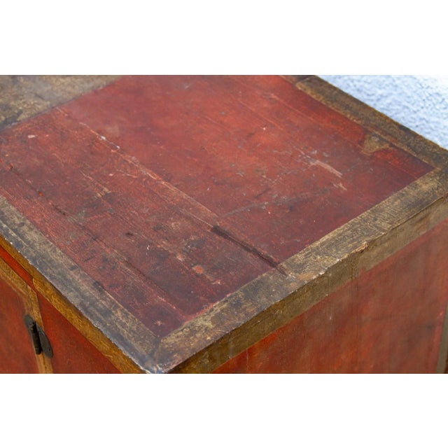 Antique Korean Painted Marriage Chest For Sale In Los Angeles - Image 6 of 11