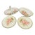 Vintage Floral Serving Bowl & Plates - Signed Set of 4 For Sale