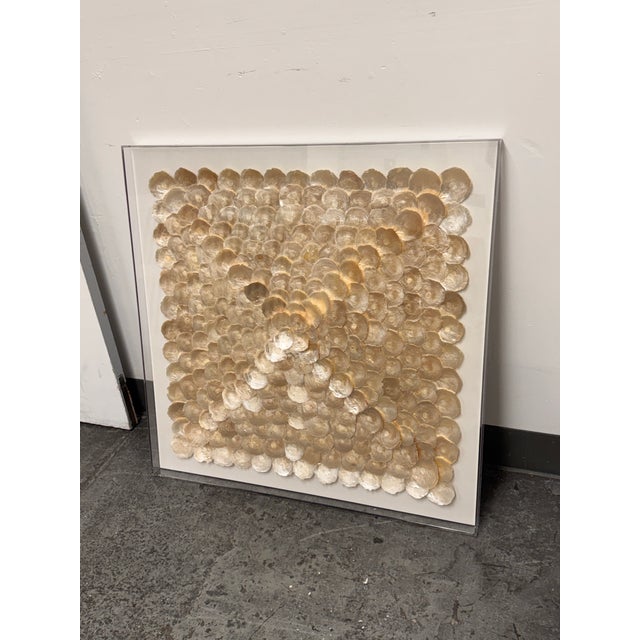 Contemporary Restoration Hardware Capiz Shell Art Panel For Sale - Image 3 of 12